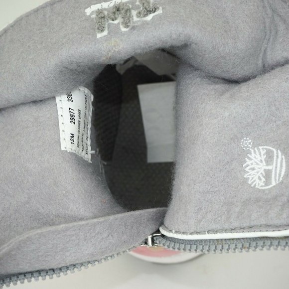 Timberland Little Kids Boots Leather SPD UP Pink Grey - Picture 7 of 12